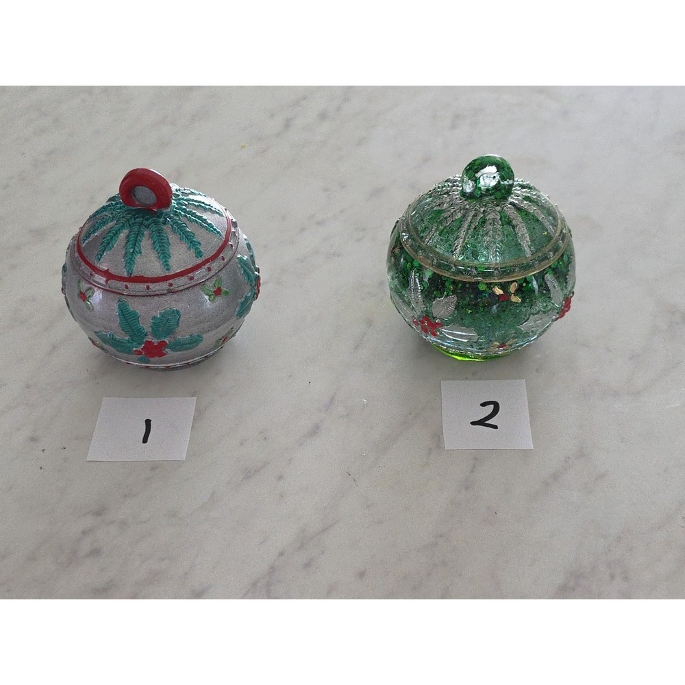 Handmade Resin Christmas Ball Storage Jar